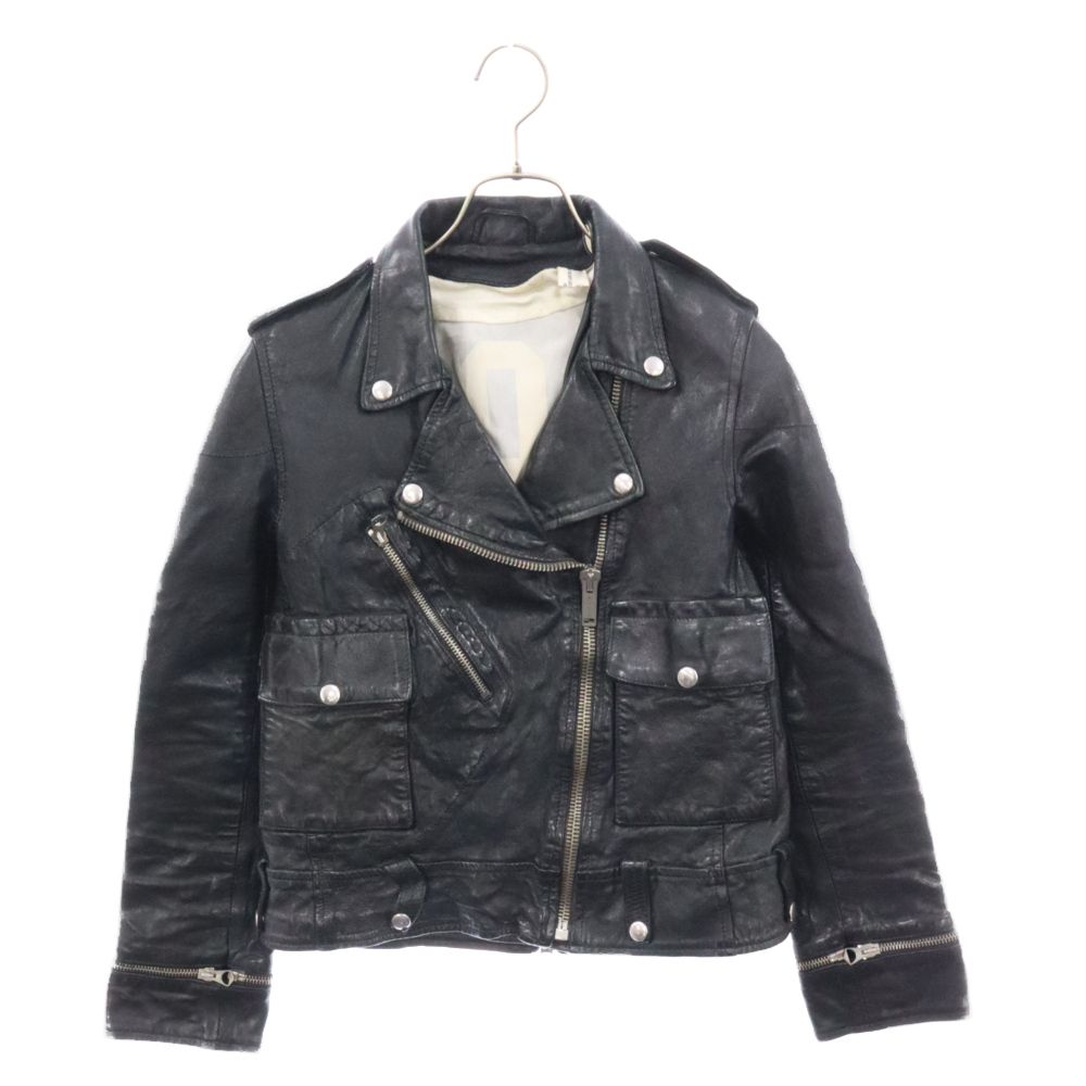 GOLDEN GOOSE DELUXE BRAND (ゴールデングースデラックスブランド) ダブル レザー ライダース ジャケット レディース  ブラック 13-010-510-5320-3-0 - メルカリ