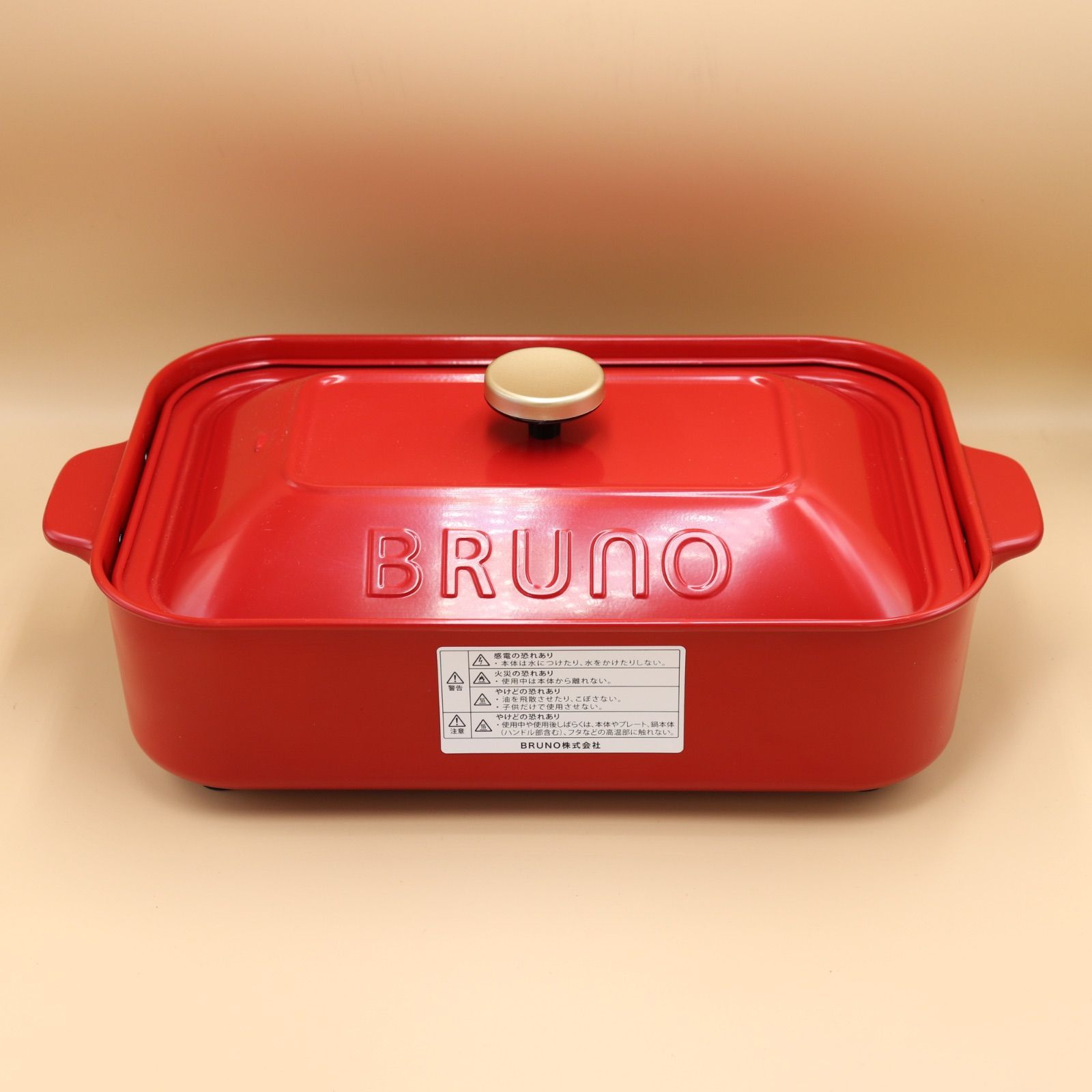 【未使用品】ブルーノ　コンパクトホットプレート レッド Amazon | BRUNO コンパクトホットプレート レッド BOE021-RD