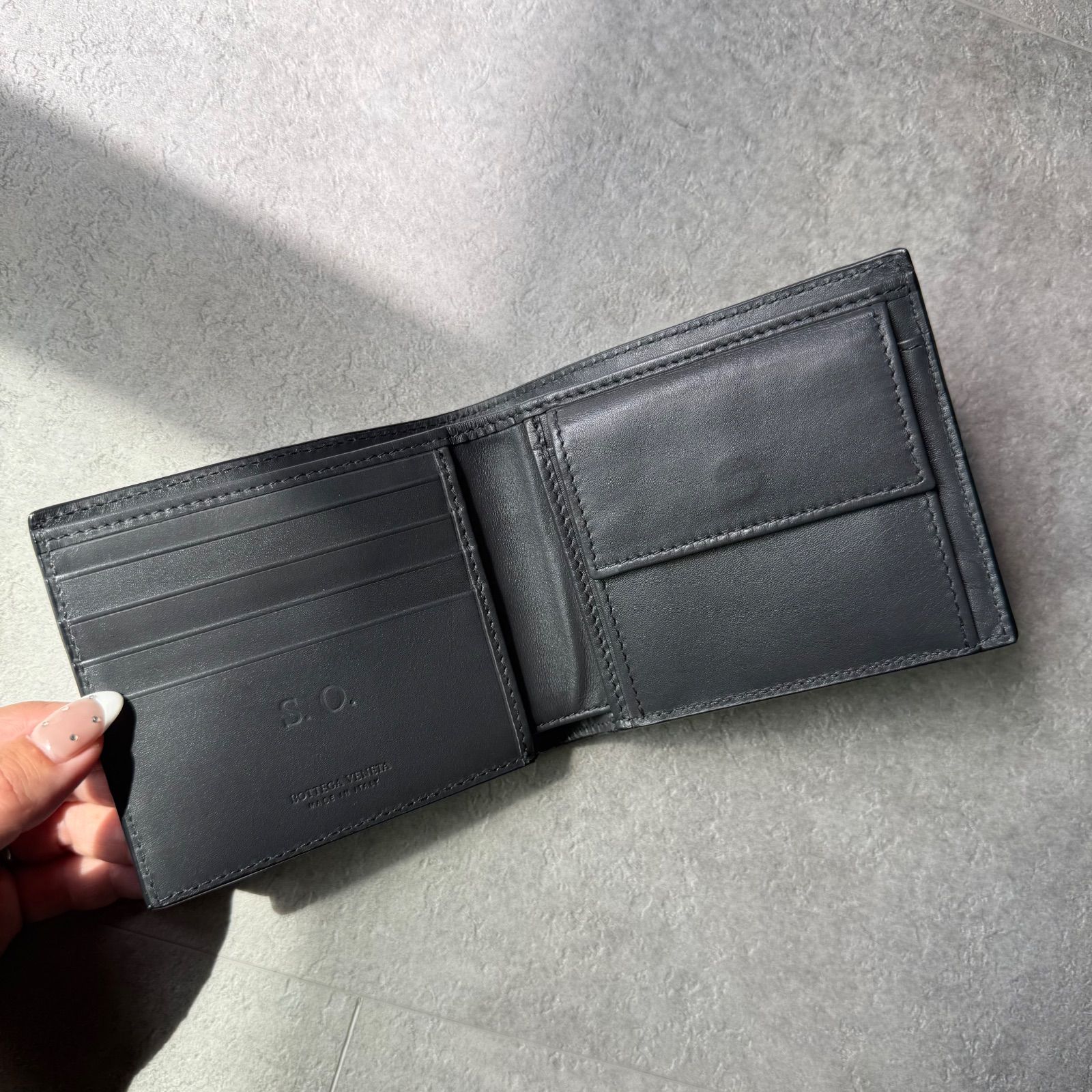 極美品】ボッテガ イントレチャート マネークリップ ブラック 黒