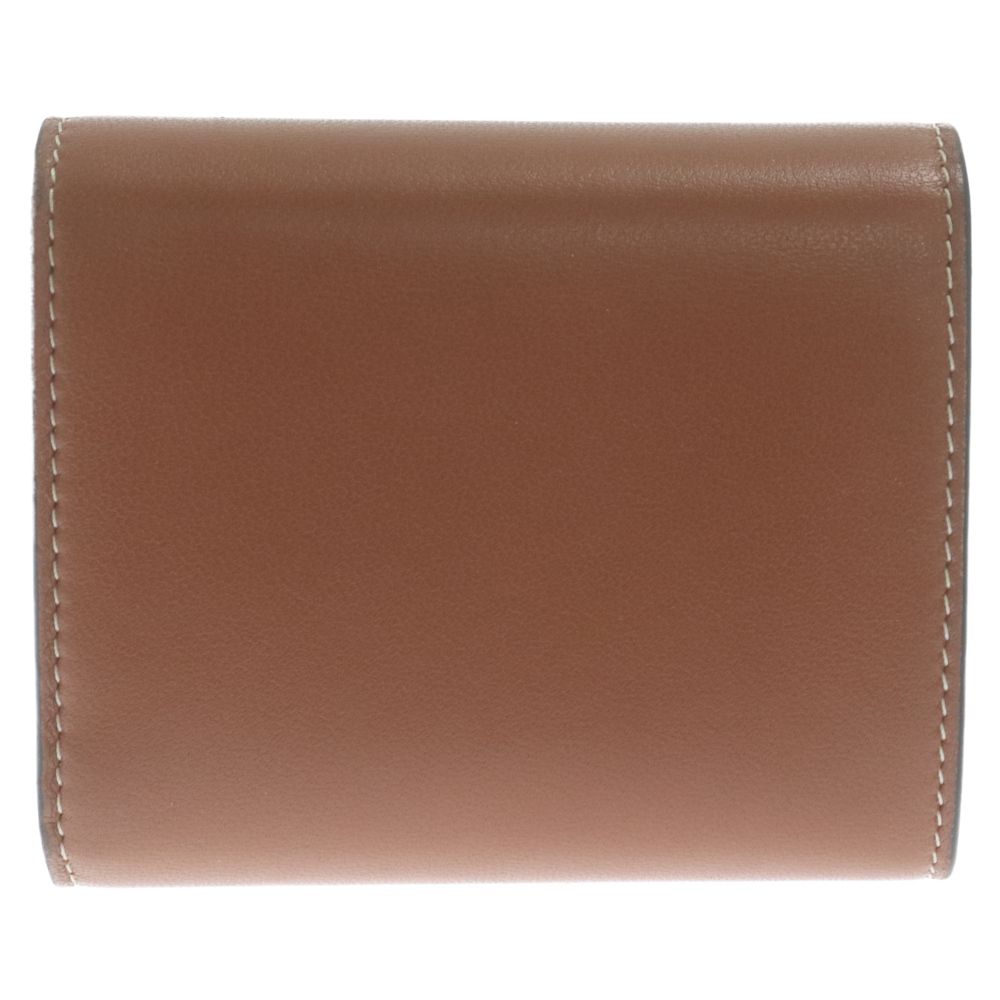 【付属品あり】セリーヌ 二つ折り財布 トリオンフ ブラウン フラップウォレット セリーヌ 二つ折り財布 スモールストラップウォレット