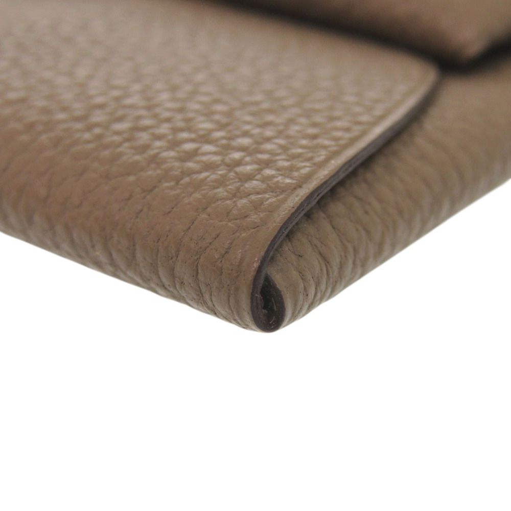 新品同様 エルメス バスティア コインケース エトゥープ トゴ □L刻印