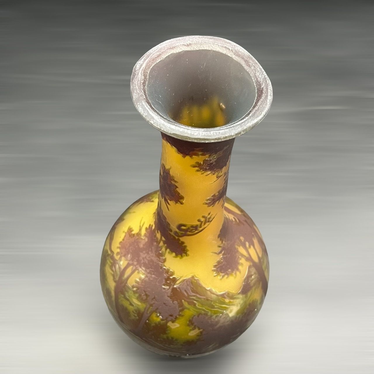 ✤エミール・ガレ（Emile Galle）✤〘クレマチス文〙花瓶 