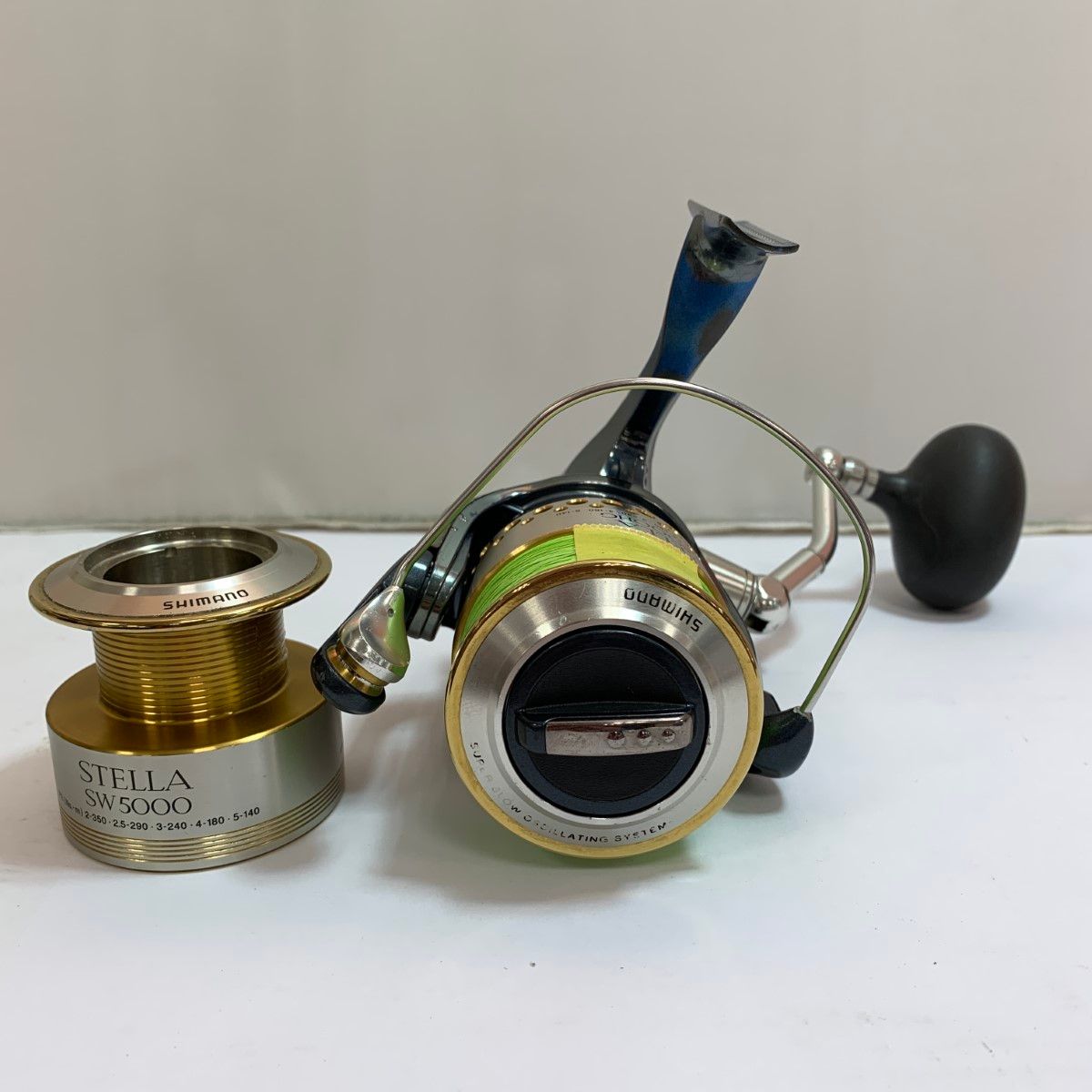 【1万円スタート】シマノ01ステラSW5000HG シマノ 01 ステラ SW5000HG 中古品 予備スプール付 即決送料込匿名配送