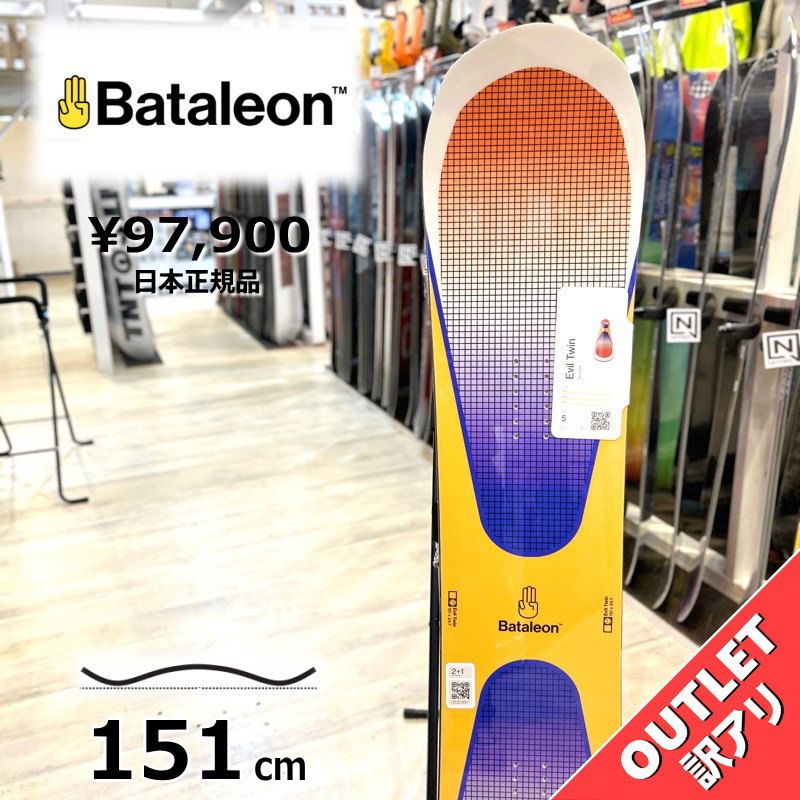 OUTLET 23-24 Bataleon Evil Twin 151cm バタレオン 型落ち 日本 メンズ スノーボード 板単体 キャンバー
