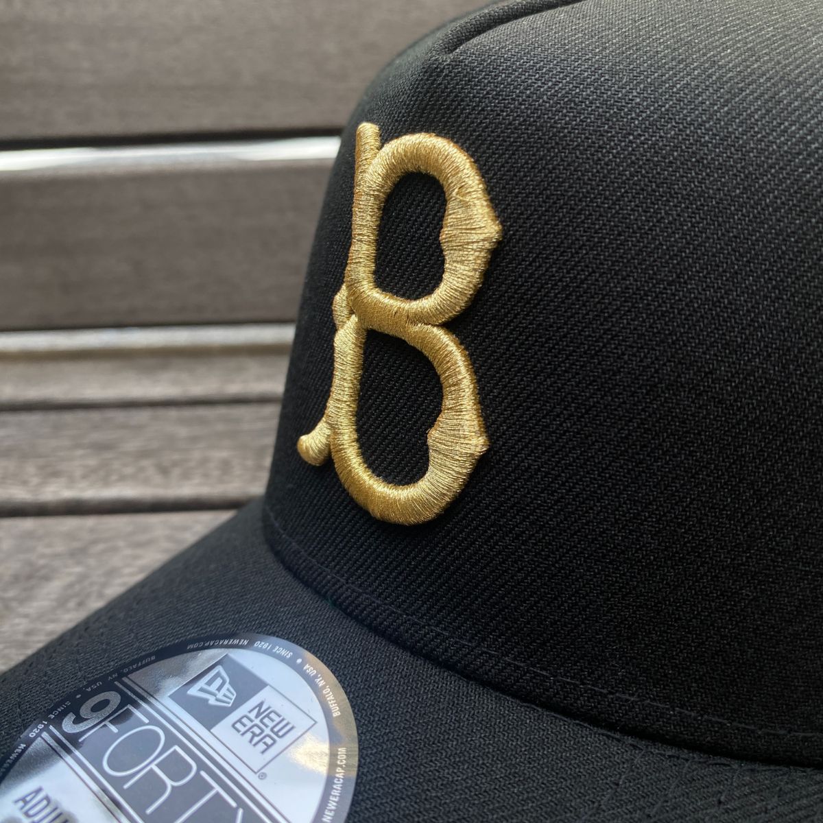 海外別注】NEW ERA ブルックリン ドジャース A-frame 黒 金｜キャップ 