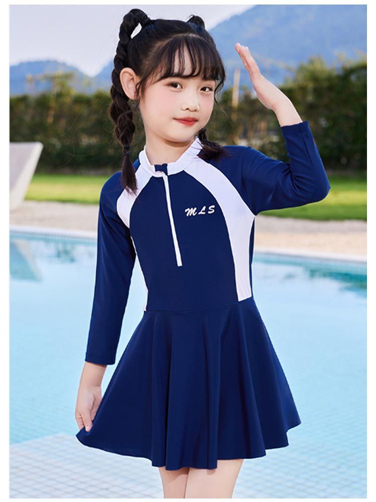 キッズ 水着 女の子 ワンピース ジュニア スクール水着 ラッシュ
