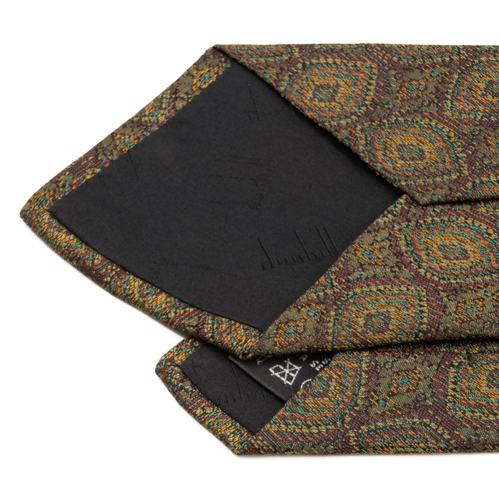 新品・未使用　ダンヒル　ネクタイ　小紋　ジャガード　ビジネス　ハイブランド　高級 楽天市場】ダンヒル ネクタイ dunhill DH2 ネイビー/ターコイズ 8cm幅