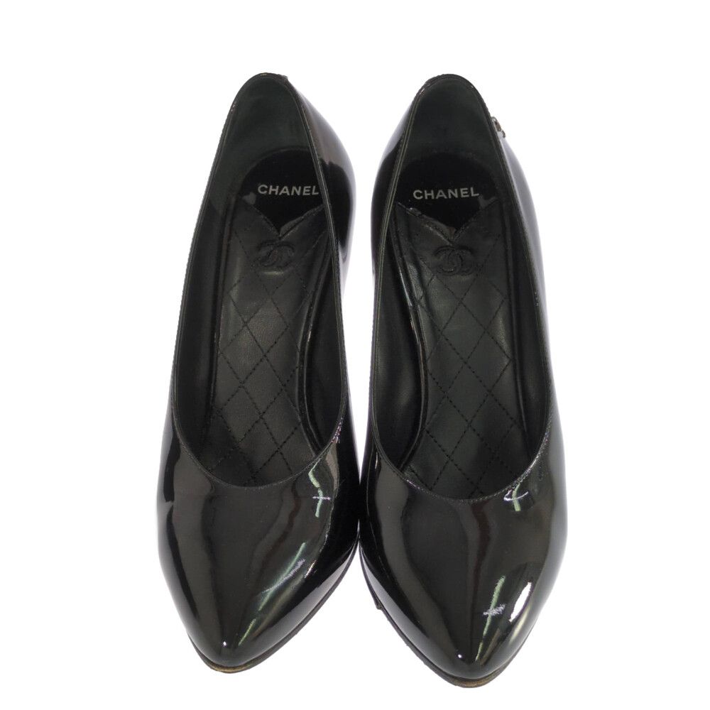 CHANEL シャネル ココマーク・パンプス靴 36 1 2 ブラック 翌日配送可 ♀ B レディース 591037