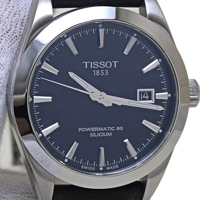 【在庫限りの大特価】 TISSOT ティソ クラシック ジェントルマン パワーマティック80 T1274071605100 腕時計 メンズ ステンレススチールx革|130448