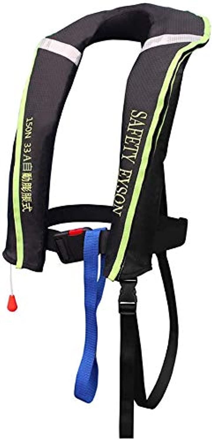 DETEIQ EYSON ライフジャケット 自動 手動膨張 自動膨張 緑 自動膨張 緑