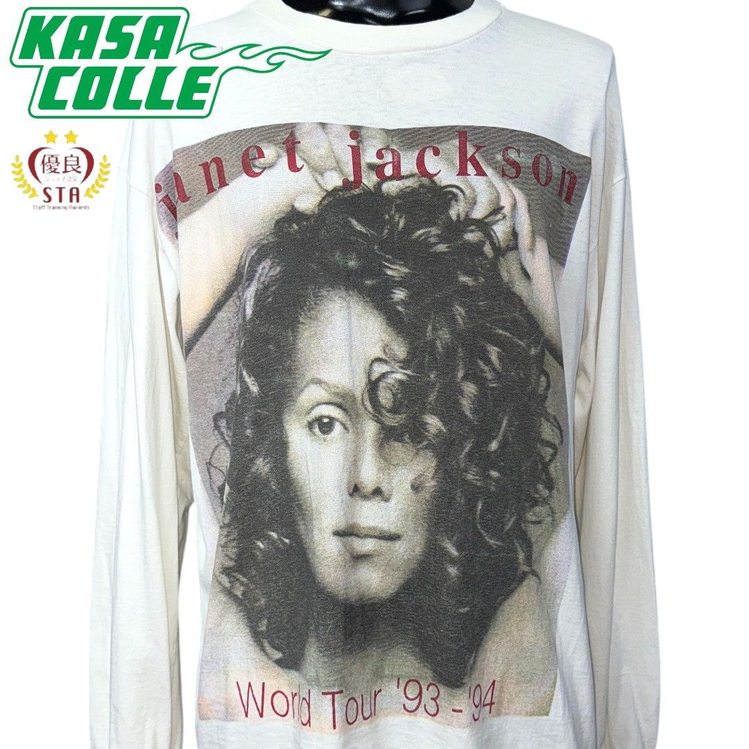 JANET JACKSON ジャネットジャクソン janet. World Tour 93-94 90 s Vintage ロングTシャツ XL