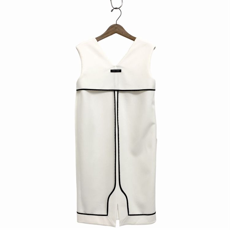 YOKO CHAN ヨーコチャン バックパールVネックドレス ワンピース