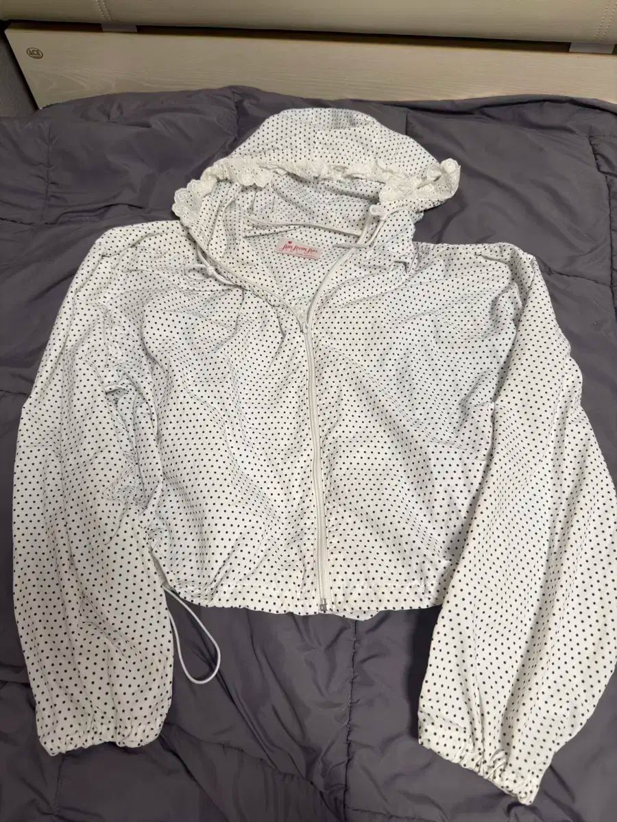 楽しみから楽しく レイストリーム フード ドット ウインドブレーカー