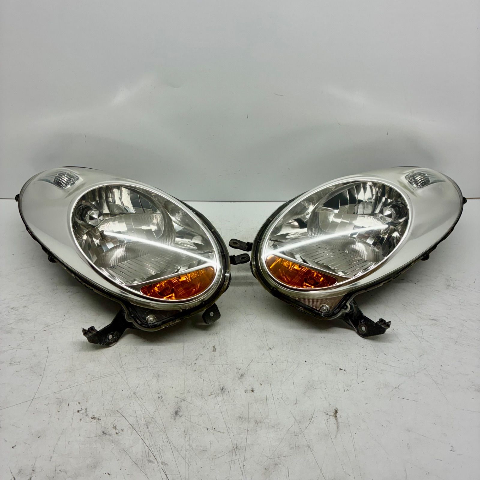 コーティング済 日産 K12 AK12 BK12 YK12 マーチ 後期 ヘッドライト ランプ レンズ 左右セット LR HID ICHIKOH VALEO 1817 P71500