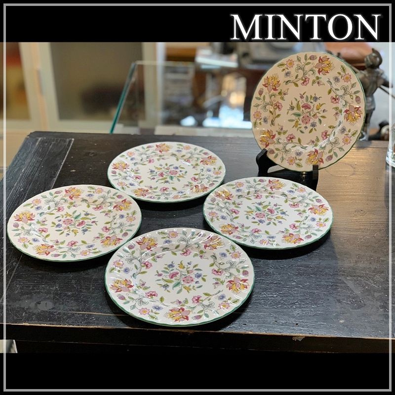 廃盤 ミントン ハドンホール プレート 20cm 5枚セット 皿 Minton