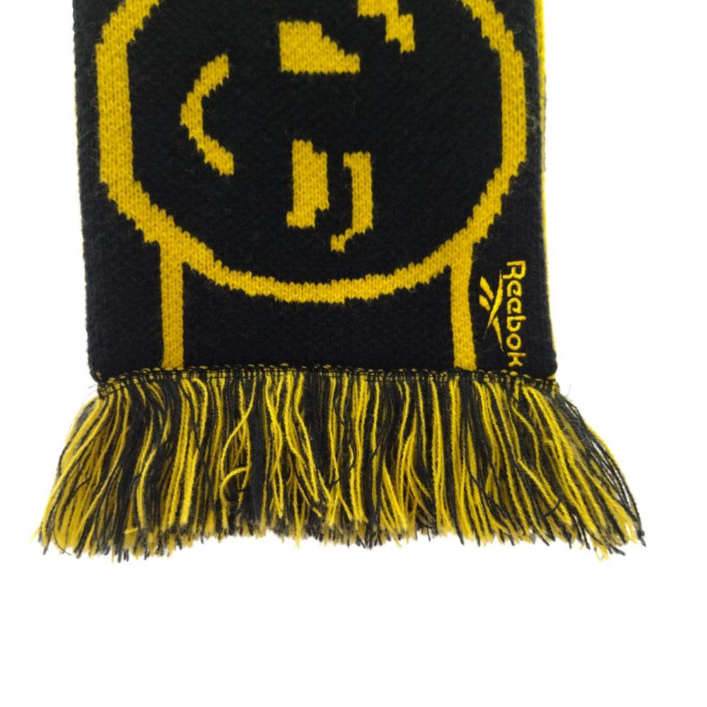 国内正規★ VETEMENTS × Reebok フリーハグ インターシャ ニット ストール ロング マフラーヴェトモン リーボック ★ VETEMENTS (ヴェトモン) 17AW×Reebok FREE HUGS フリンジマフラー