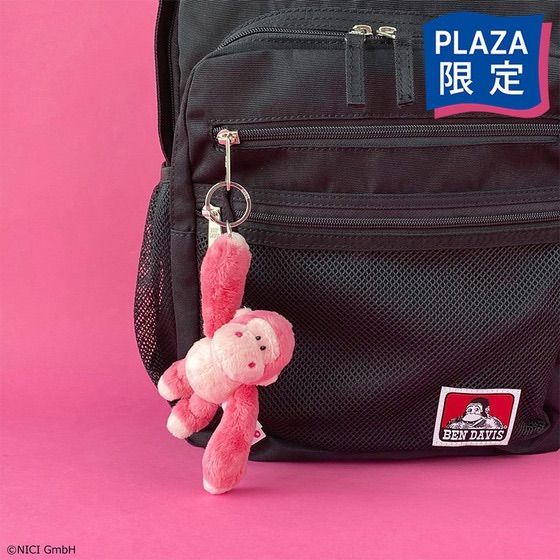 ニキ＊NICI＊グリッターハート ゴリラ ピンク＊ポーチ＆キーリングset＊レア ニキ NICI フィギュアペンポーチ ピンクゴリラ グリッターハート