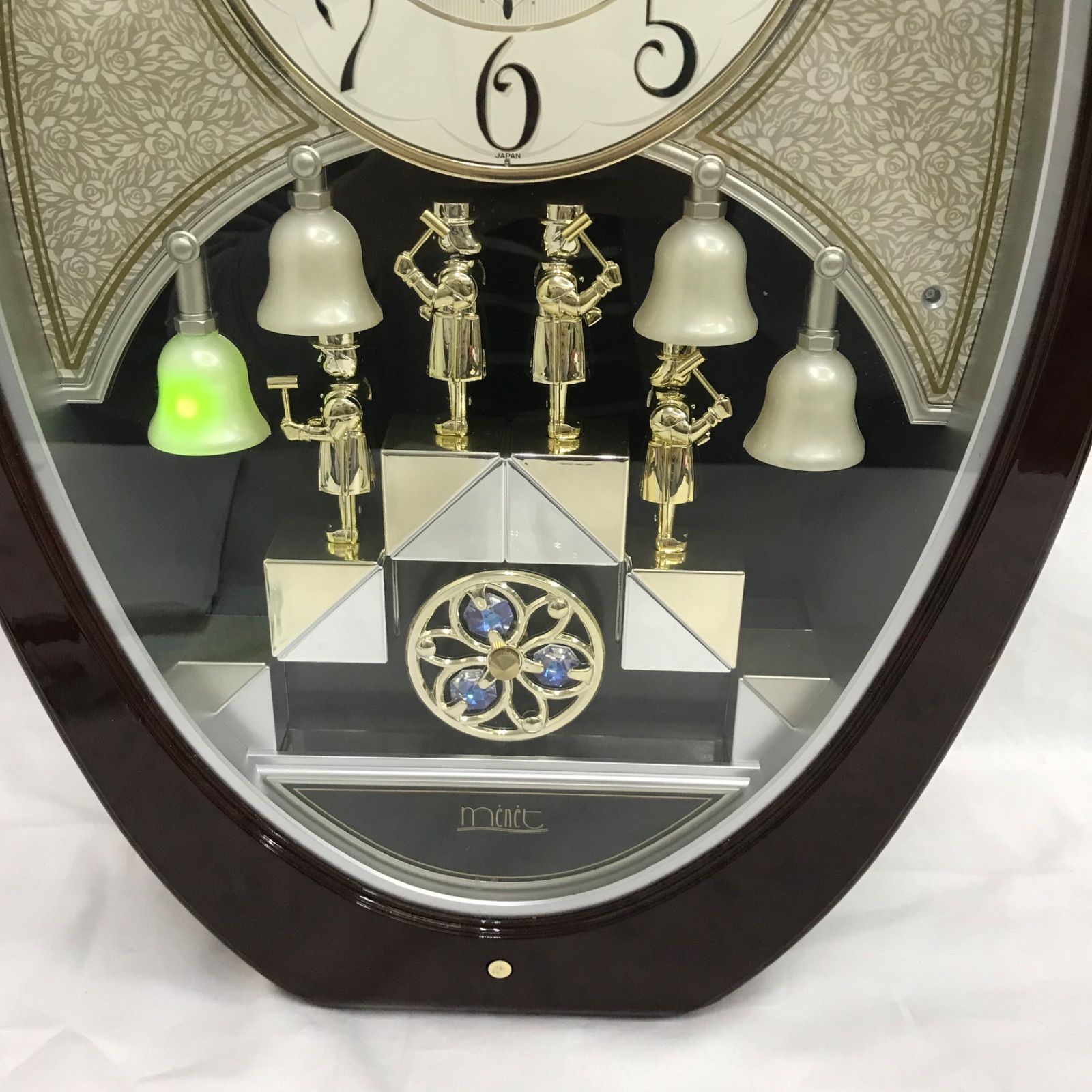 【美品】電波時計　からくり時計　リズム　Small World　スモールワールド RHYTHM リズム SmallWorld 電波からくり掛け時計 スモール