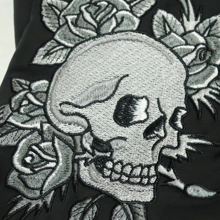 Ed Hardy ダウンベスト 黒 スカル刺繍（ED HARDY / エド