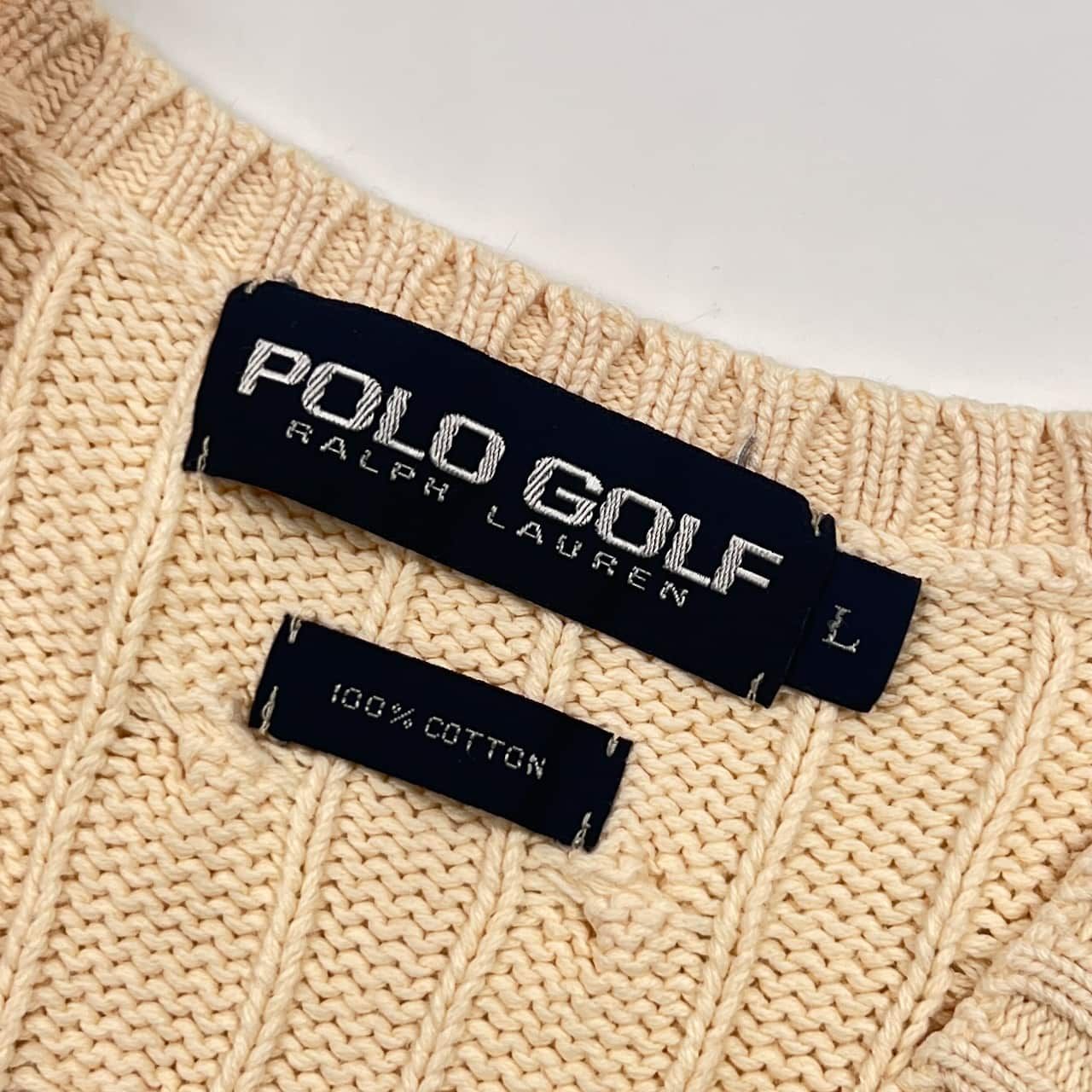 POLO GOLF RALPH LAUREN ポロゴルフ ラルフローレン ケーブル編み V