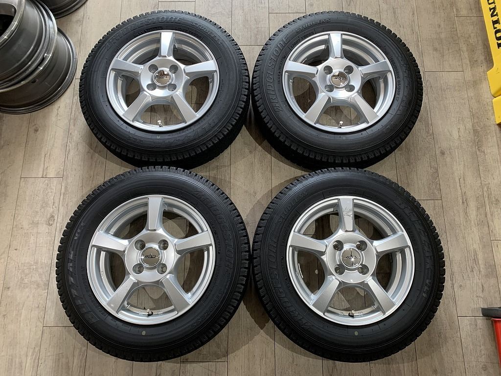 2304024】スタッドレス BRIDGESTONE CVW 14インチ 5J +39 PCD100 4H +