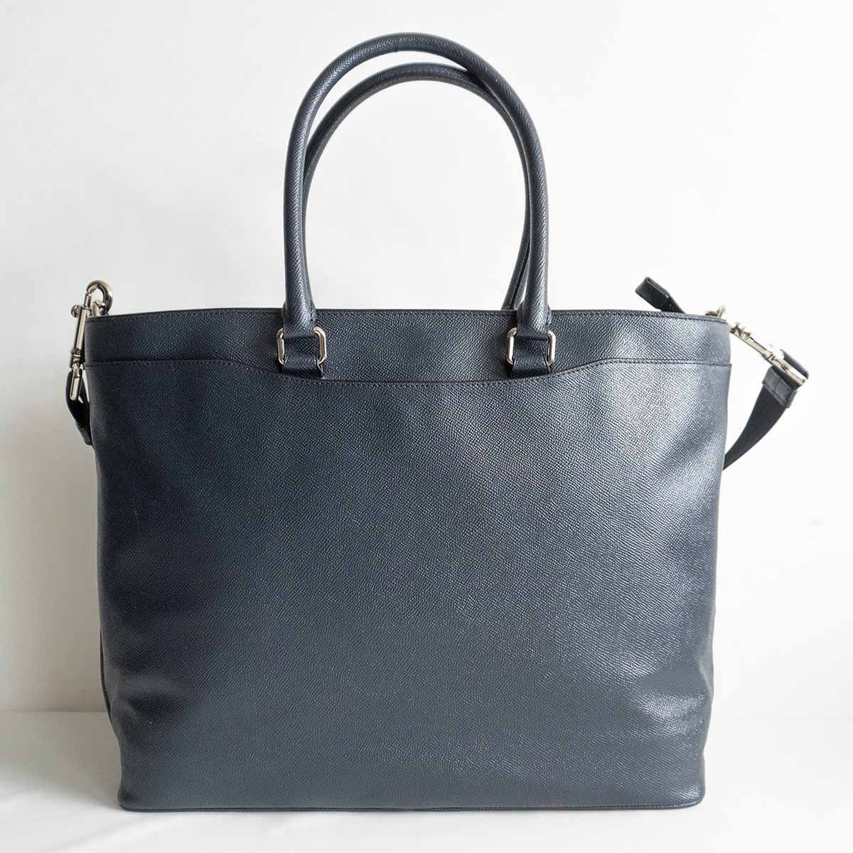 美品】COACH【F84630/2WAY ベケット レザー トートバッグ】 ネイビー ビジネスバッグ コーチ 2409372 - メルカリ