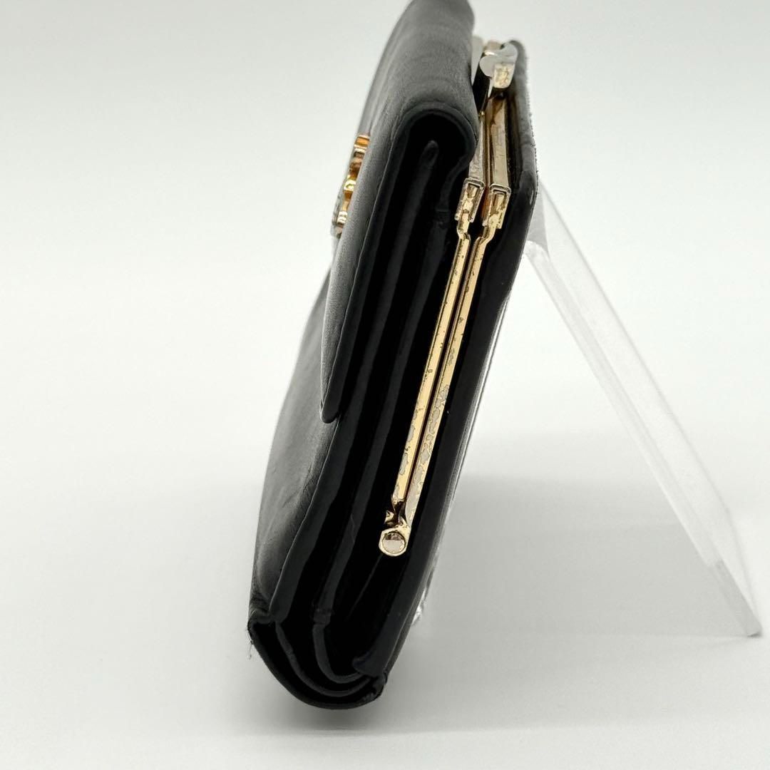 【美品】Vivienne がま口財布 三つ折り財布 ORB レザー ブラック 美品】Vivienne がま口財布 三つ折り財布 ORB レザー ブラック - メルカリ