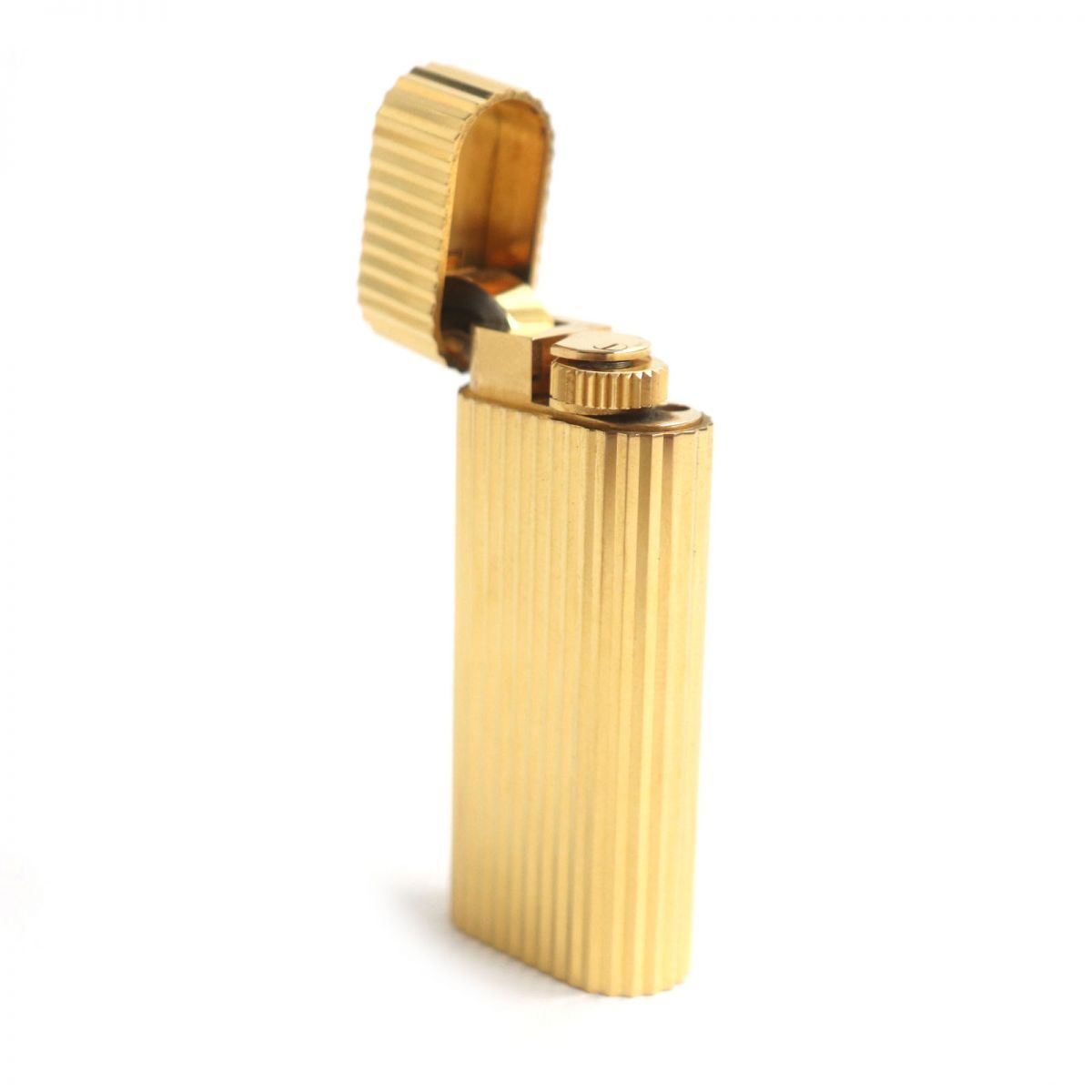 極美品▽Cartier カルティエ オーバル 新型 ストライプ柄 ショート 