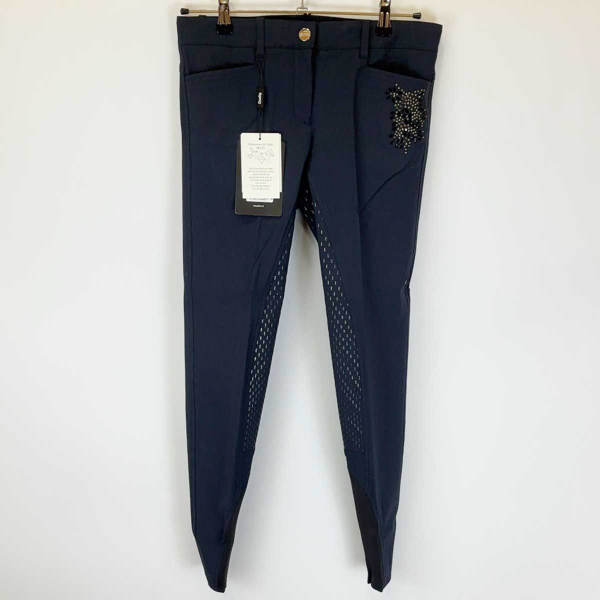 ♥ EQUILINE エクイライン GEMMAG キュロット FULL GRIP フルグリップ 44 ダークネイビー N08923 レディース 乗馬 馬術