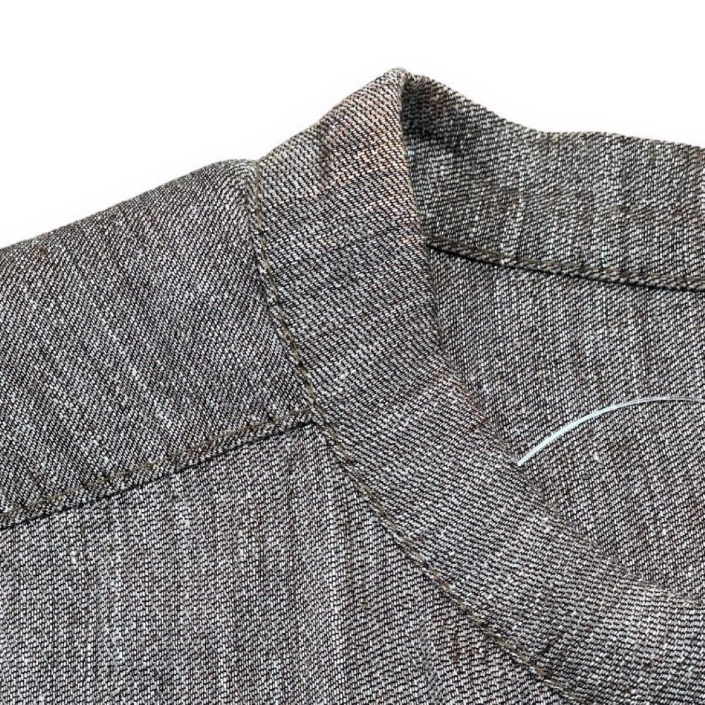 AMACHI　アマチ　リネン　長袖　シャツ　ブラウン AMACHI アマチ リネン 長袖 シャツ ブラウン - メルカリ