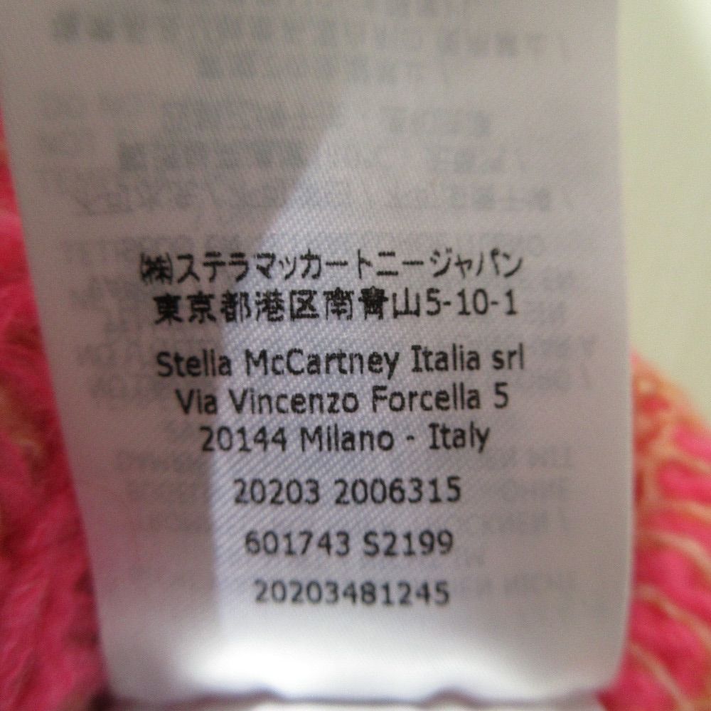 美品 STELLA McCARTNEY ステラマッカートニー アルパカブレンド レオパード柄 プルオーバー ニット セーター 36 ピンク×オレンジ レディース 古着 中古 美品 STELLA McCARTNEY ステラマッカートニー アルパカブレンド