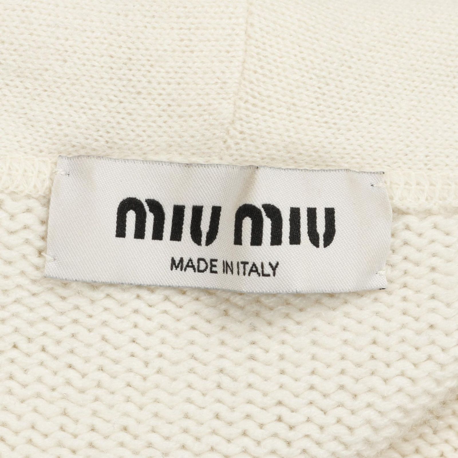 新品　MIUMIU ミュウミュウ お花　刺繍　スエット　トップス　パーカー MIU MIU (ミュウミュウ) 胸ロゴ プルオーバー クロップド