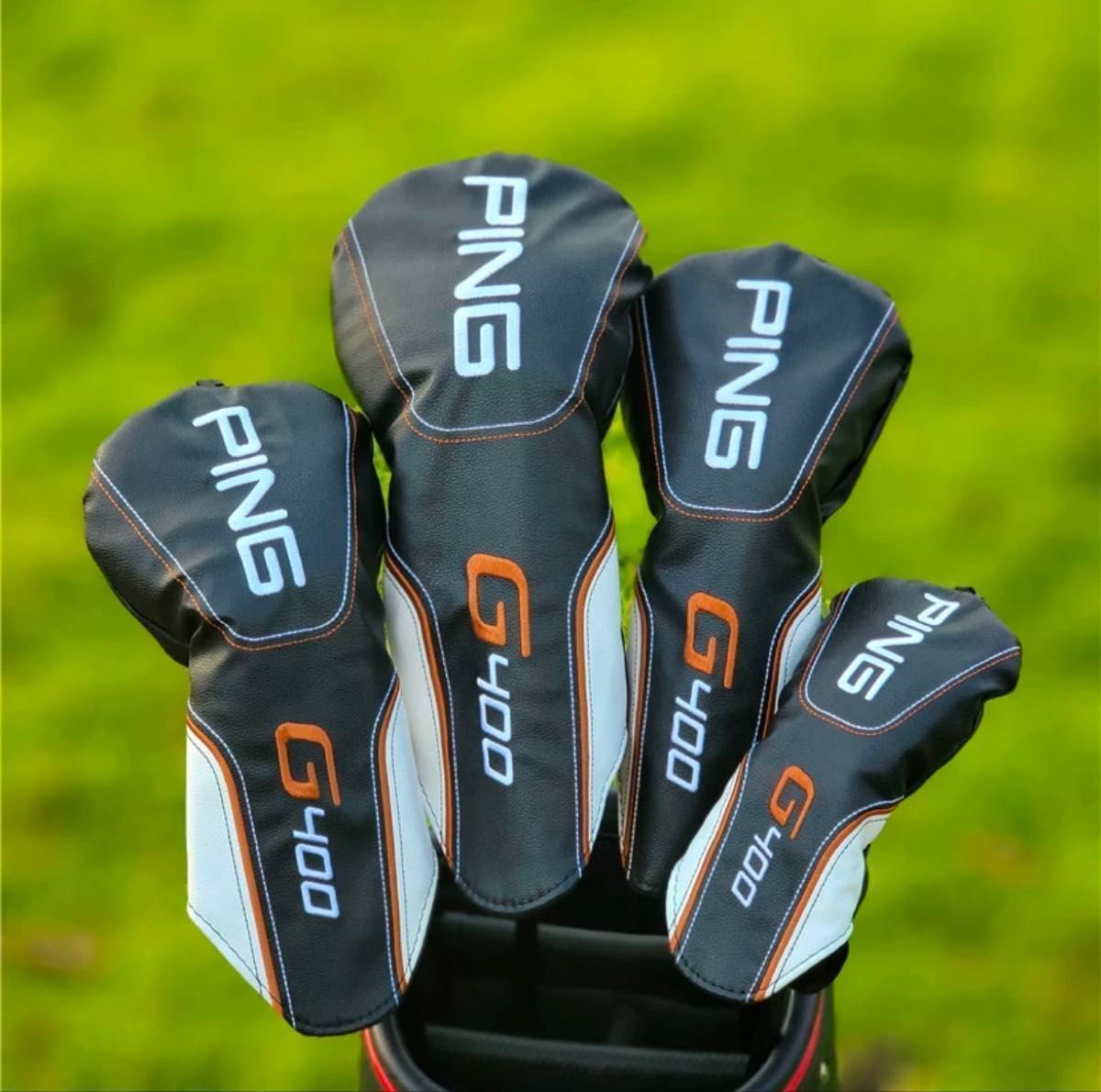 新品 PING ゴルフクラブカバーゴルフ ヘッド カバー 4点セット ブラック - メルカリ