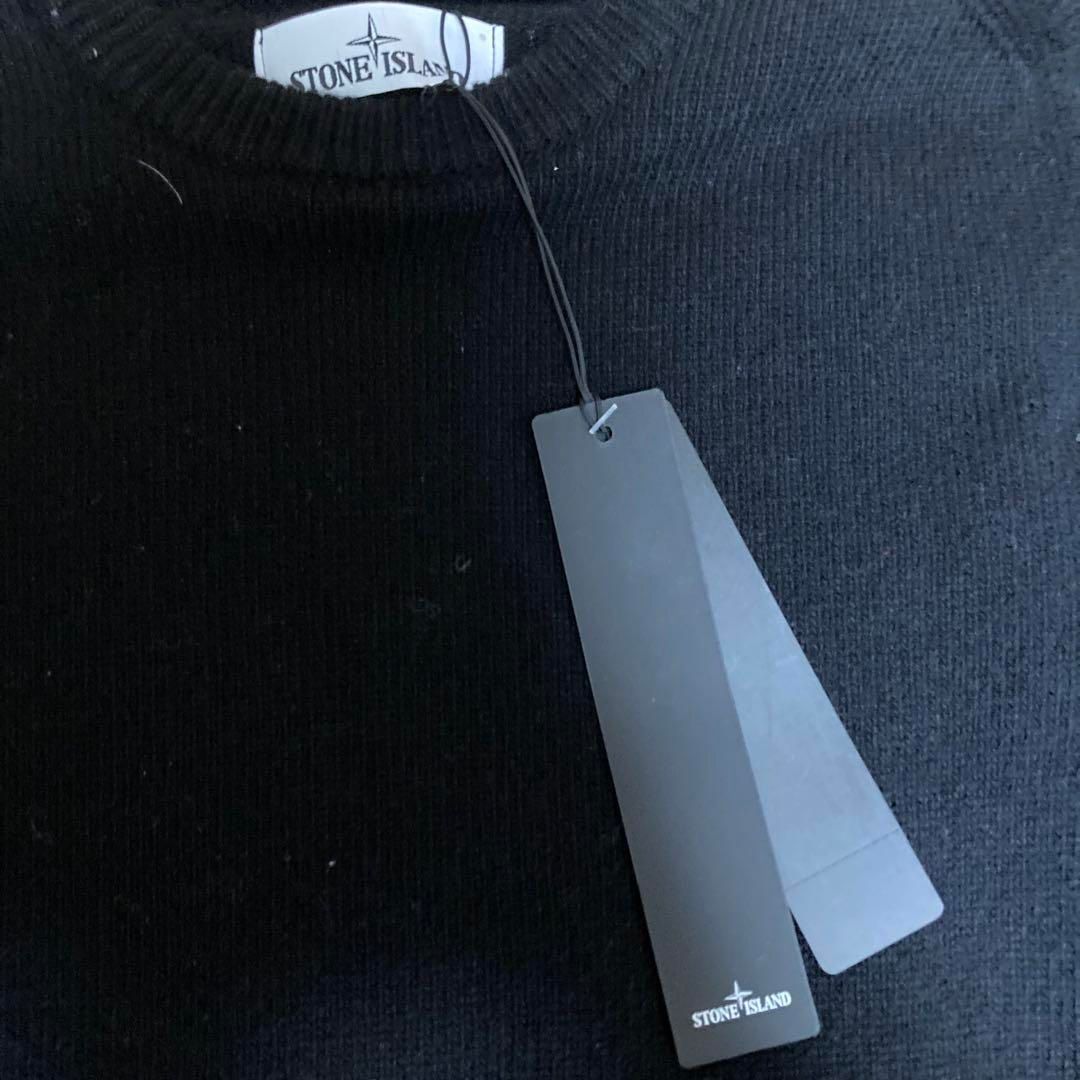 STONE ISLAND ブラック クルーネックセーター Sサイズ
