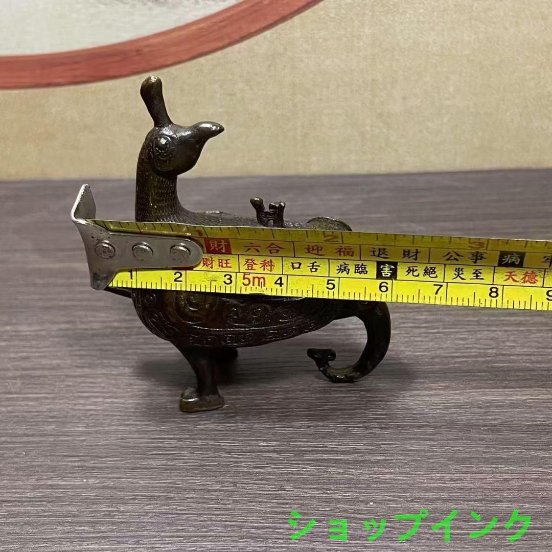 銅製 香炉 侯鳥尊香炉 茶台茶寵 香道具 装飾品 工芸品 置物