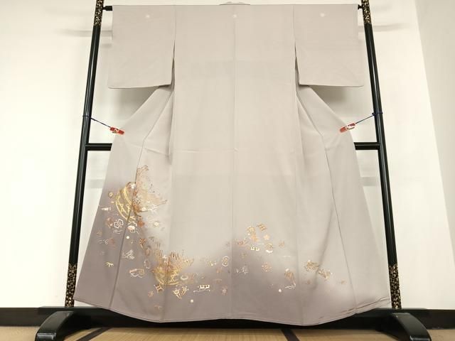 平和屋着物 豪華色留袖 駒刺繍 宝尽くし文 暈し染め 金彩 正絹 AABB6390zg