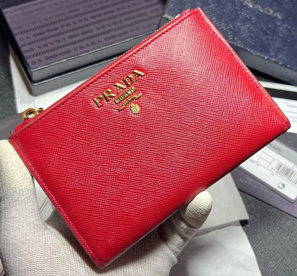 PRADA プラダ サフィアーノ 二つ折り財布