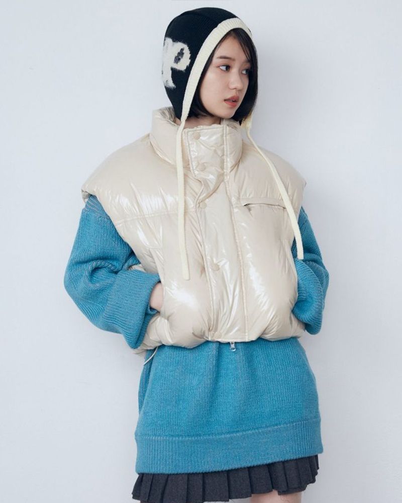 コンパクトパッファーダウンベスト EMODA