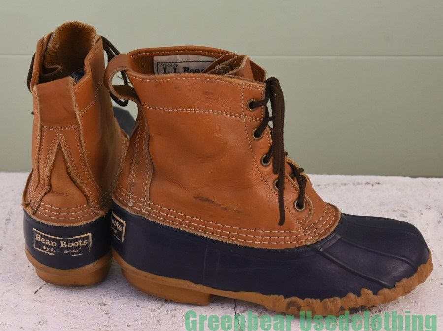 Y 343 L.L.Bean ビンテージ ビーンブーツ 茶×ネイビー レディース 6 LM 23 cm