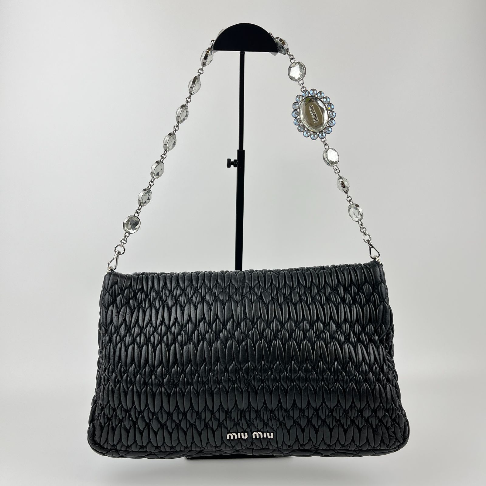 miumiu ナッパクリスタル カメオ ハンドバッグ 美品☆ ミュウミュウ