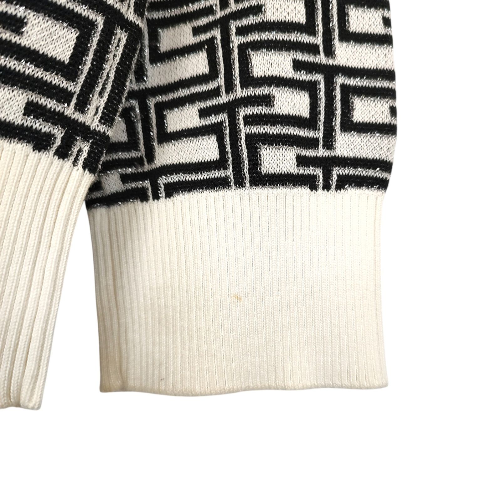 新品  セントアンドリュース メンズ M ロゴ総柄ジャガードセーター 青×黒 セントアンドリュース] メンズ Vネックニットベスト (斜め柄