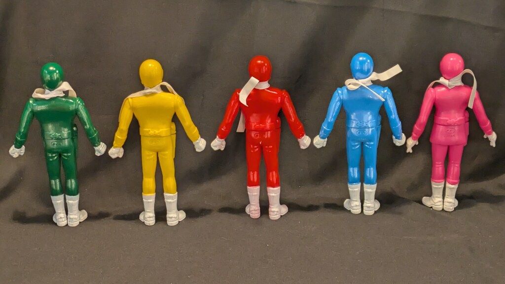 ポピー ソフビ デンジマン 電子戦隊デンジマン 勢ぞろい 5人の勇者