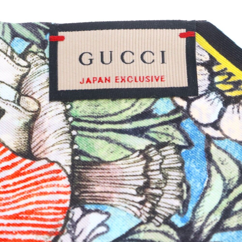 GUCCI (グッチ) x YUKO HIGUCHI ヒグチユウコ 総柄 シルク ネックボウ 