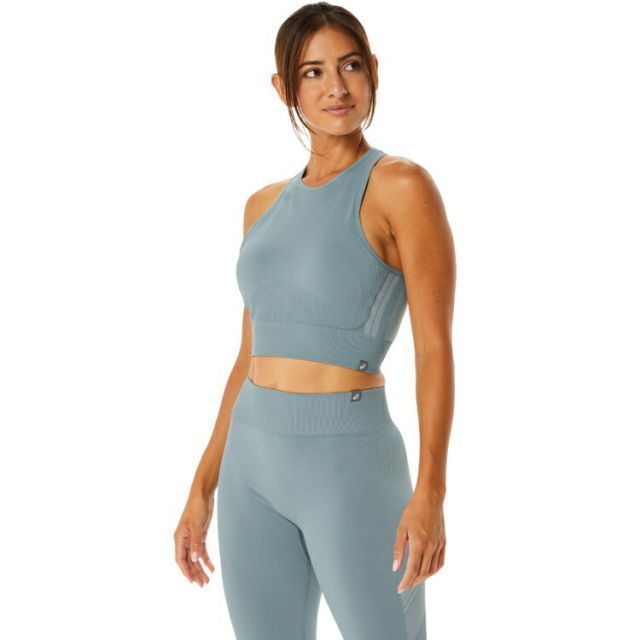 asics アシックス WOMEN NAGINO FLEX SEAMLES ライトスティール M 2032C727 405 | スポーツ レディース M 服 衣類 衣料品ウェア ウエア フィットネスウェア インナー フレックスシームレスブラトップ シー