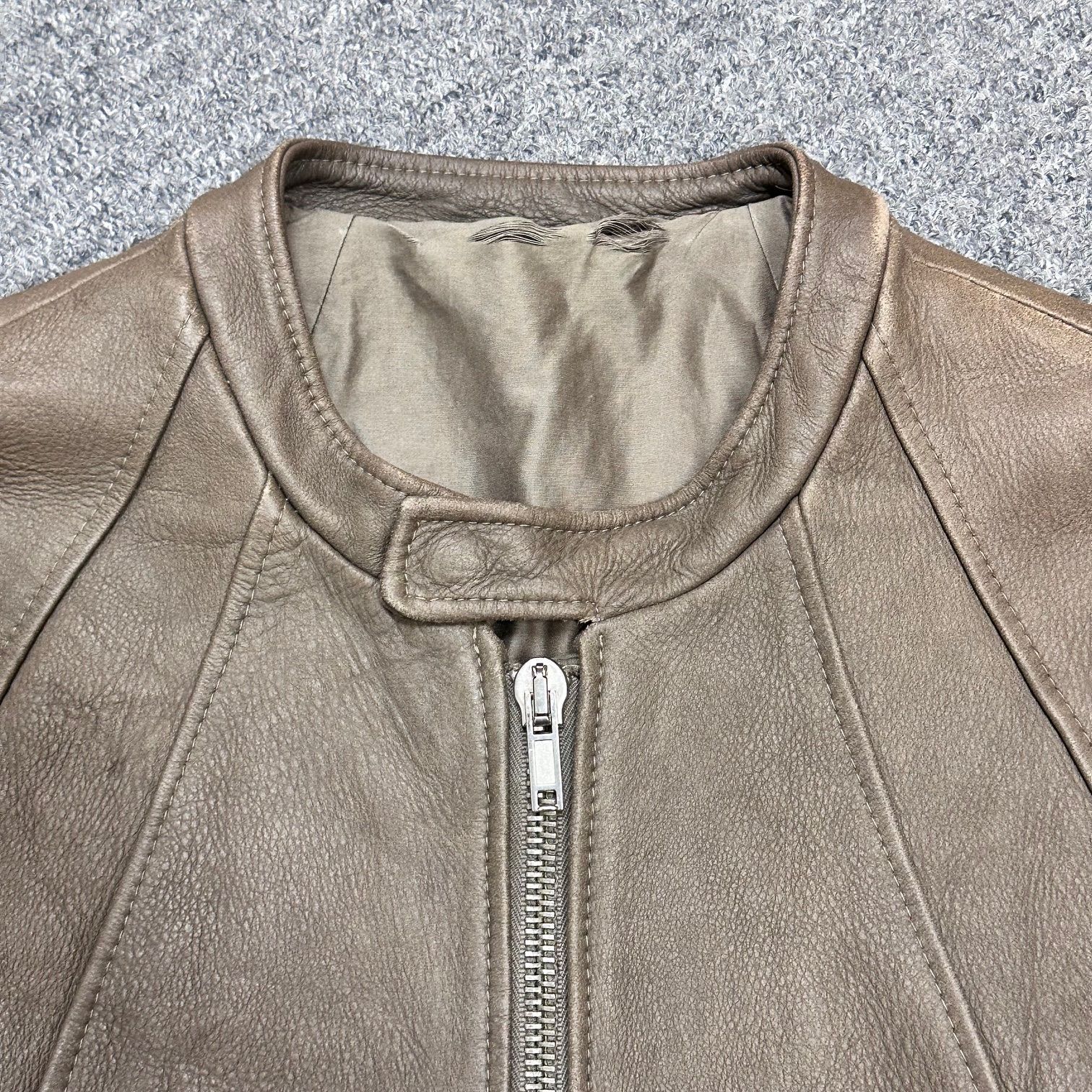 Rick Owens アイボリー オーガンジー　ライダース　ジャケット 国内正規 Rick Owens single rider's jacket シングルライダース
