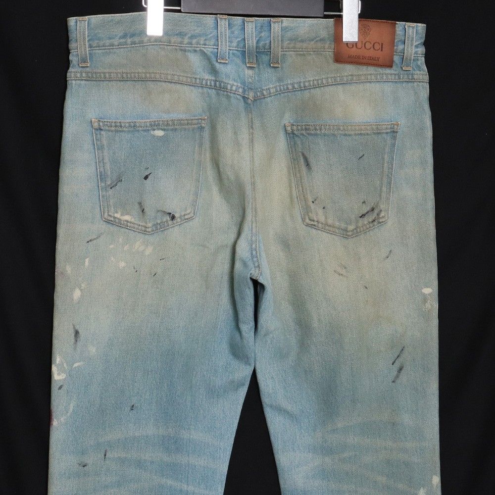 GUCCI ハンドペイントデニムパンツ サイズ50 - メルカリ