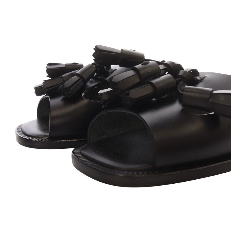 へリュー HEREU BOQUERIA SLIDE オープントゥ タッセル サンダル  