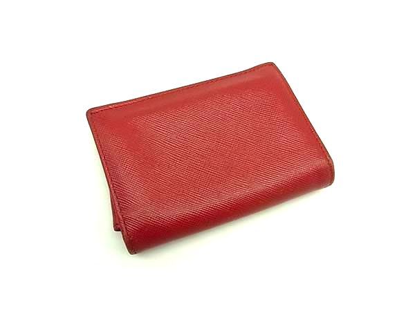 PRADA プラダ　サフィアーノレザー ケース　カードケース　 レッド PRADA サフィアーノレザー カードケース レッド