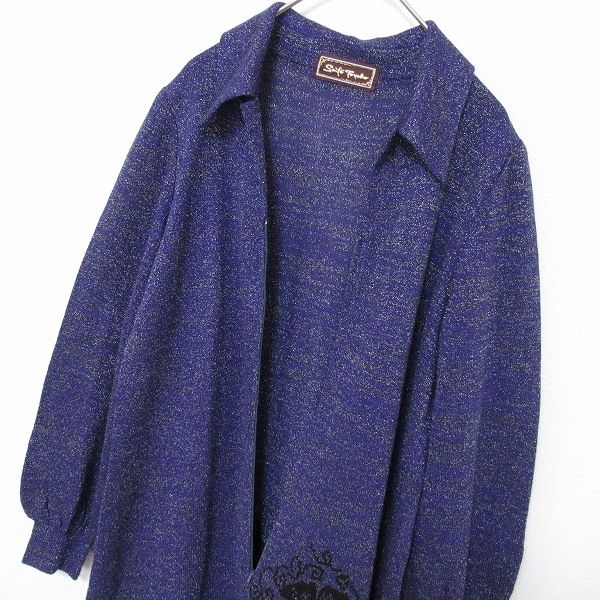 斉藤都世子 サイトウトヨコ ニットロングワンピース ラメ 花柄 ハーフジップ レディース x974472ss