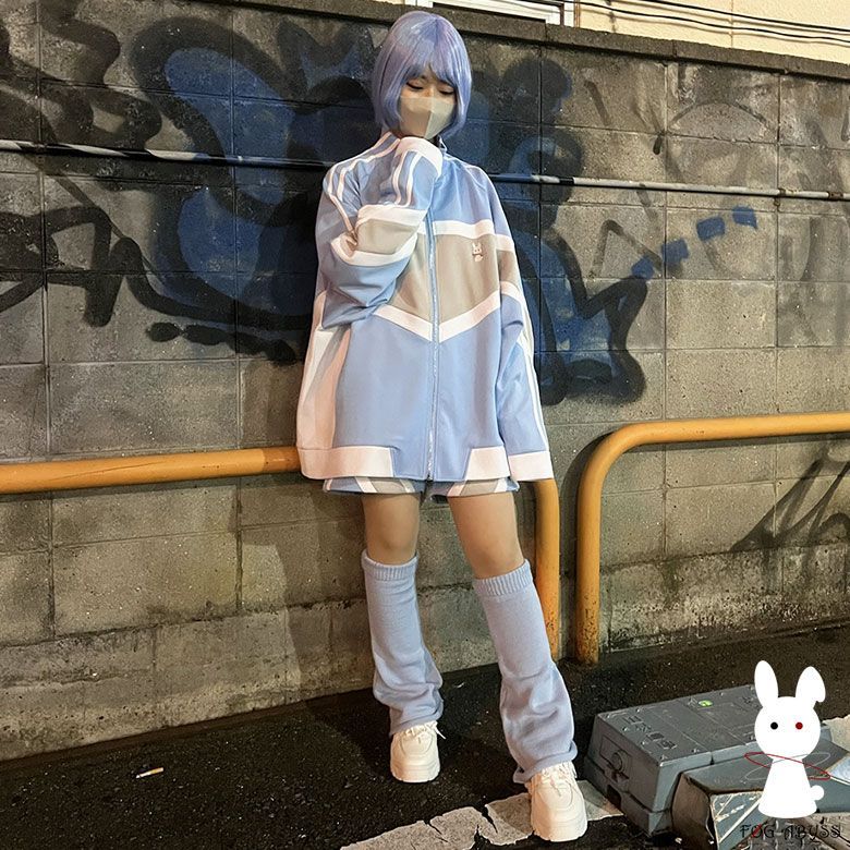 【新品 ジャケットのみ】 マルチ切替 トラックジャージ 地雷系 サブカル オーバーサイズ ビッグサイズ ジャージ ジャケット (fog001) 地雷系女子 サブカル女子 ジャージ ジャケット